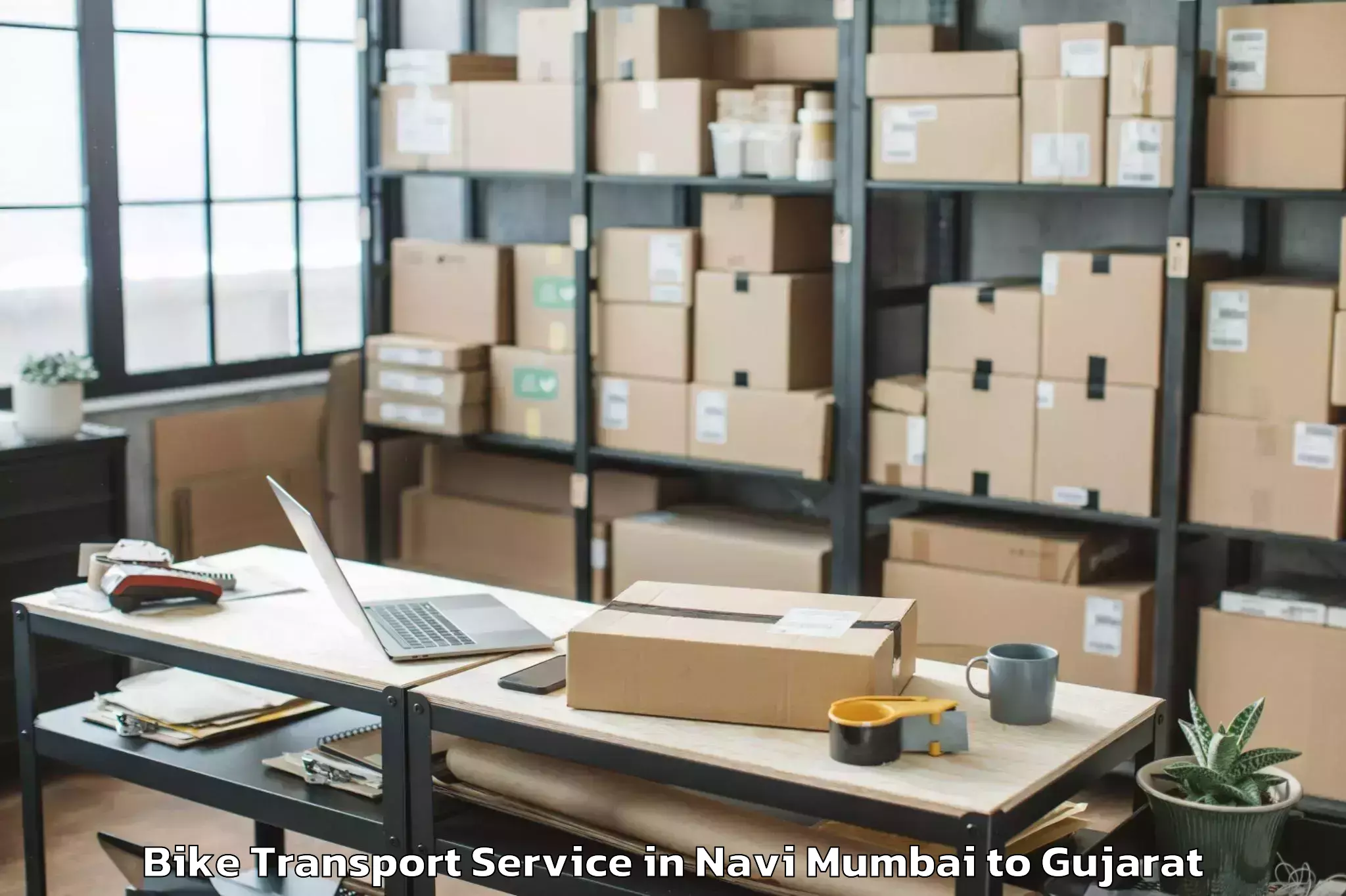 Affordable Navi Mumbai to Amdabad Bike Transport